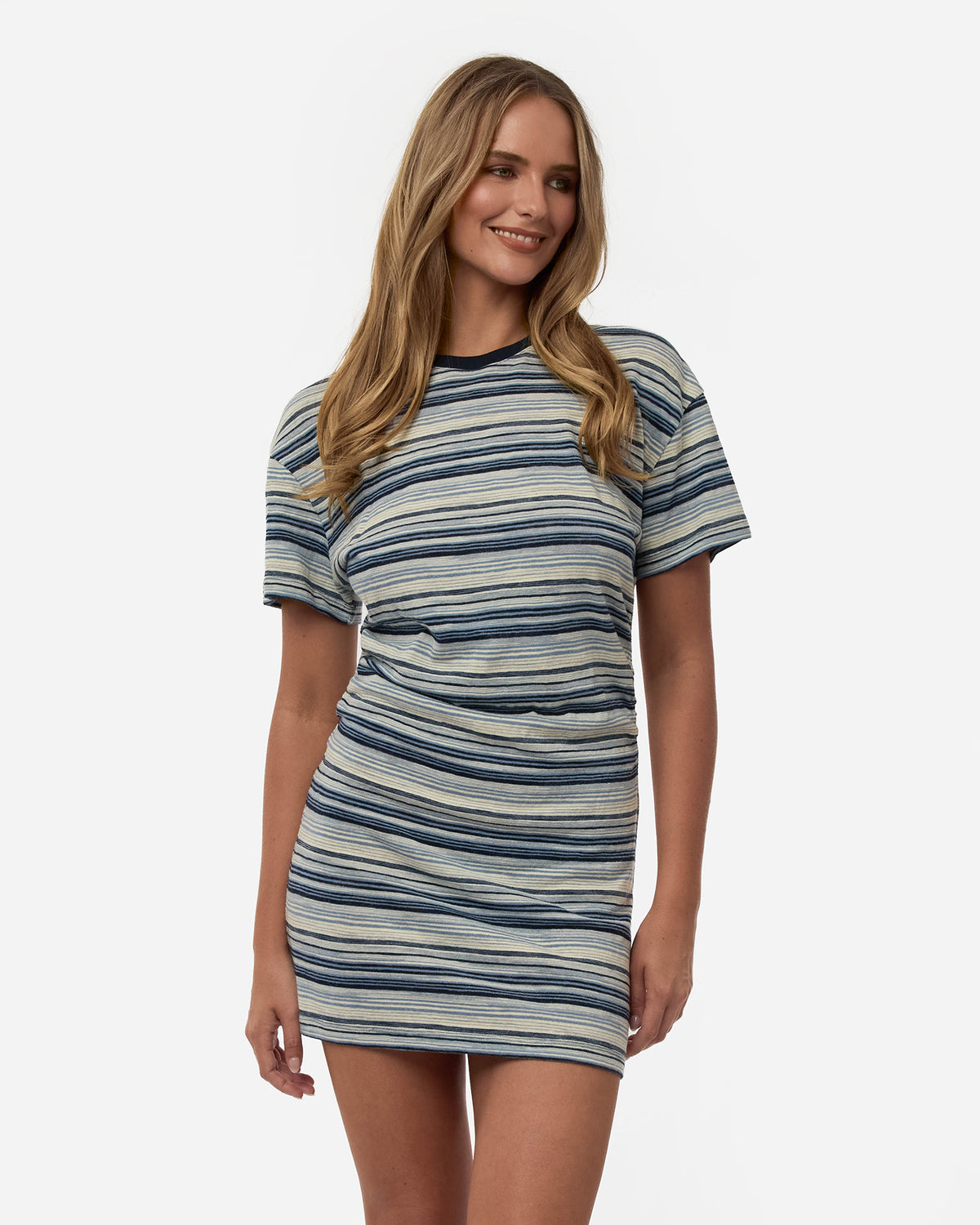 Skipper Knit Tee Dress - Navy Mist
