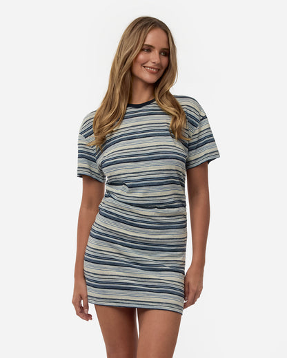 Skipper Knit Tee Dress - Navy Mist