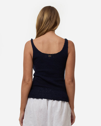 Lucky Knit Tank Top - Navy