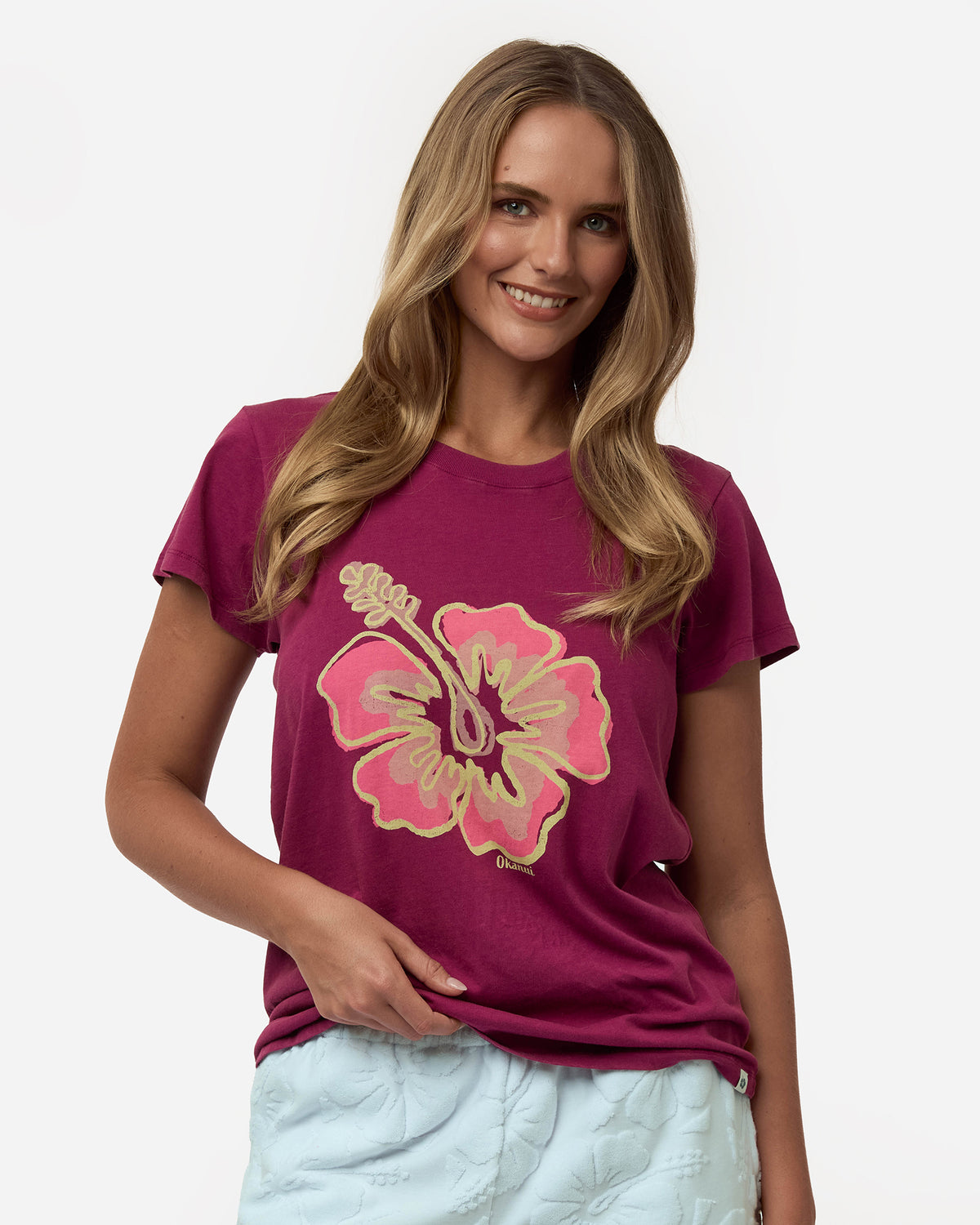 Womens New Aloha Tee - Berry