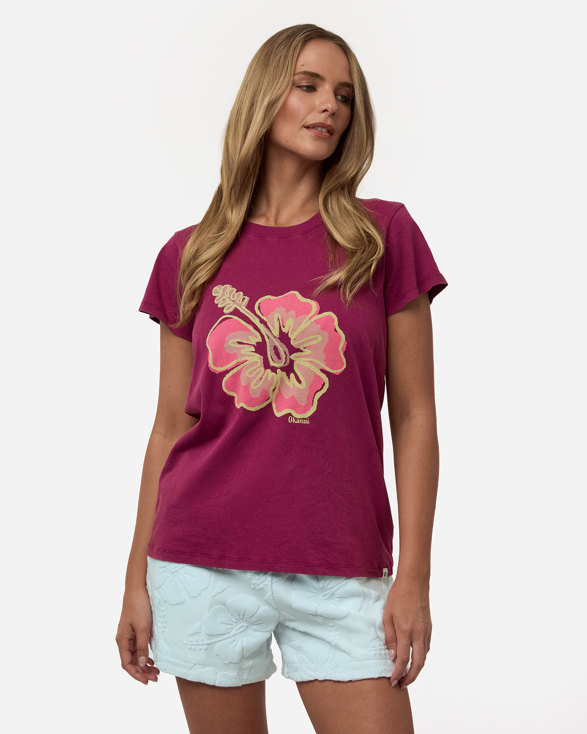 Womens New Aloha Tee - Berry