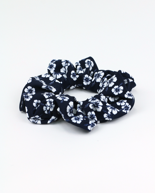 Womens - Scrunchie - Hibiscus Navy Mini