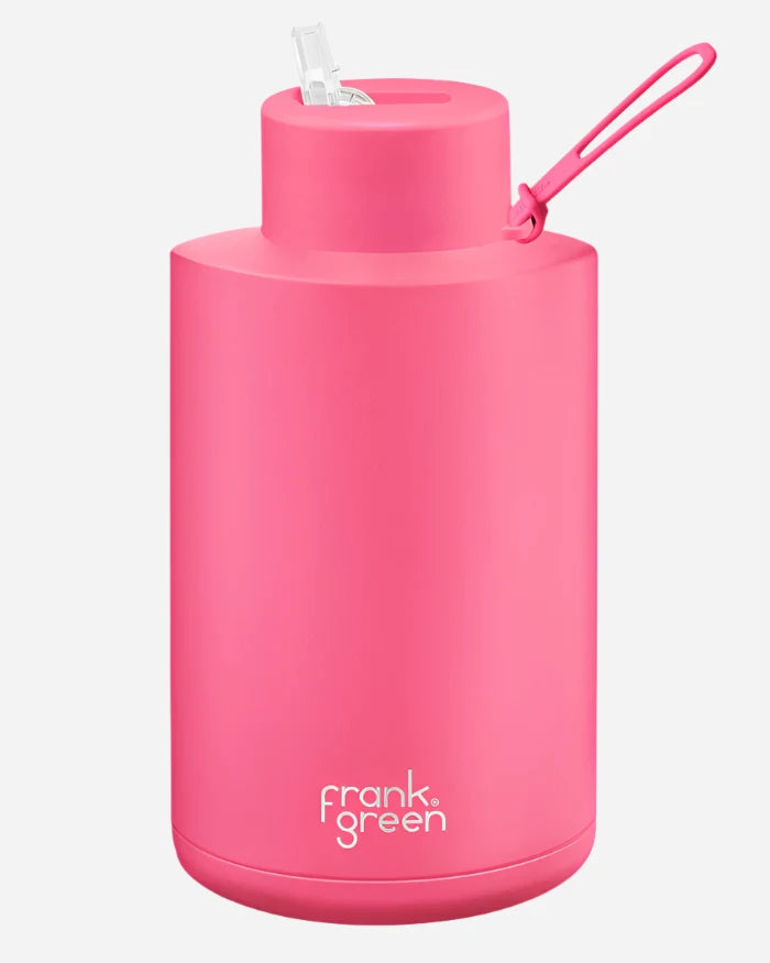 Frank Green - Drink Bottle - 68 oz - Reusable Bottle - Neon Pink