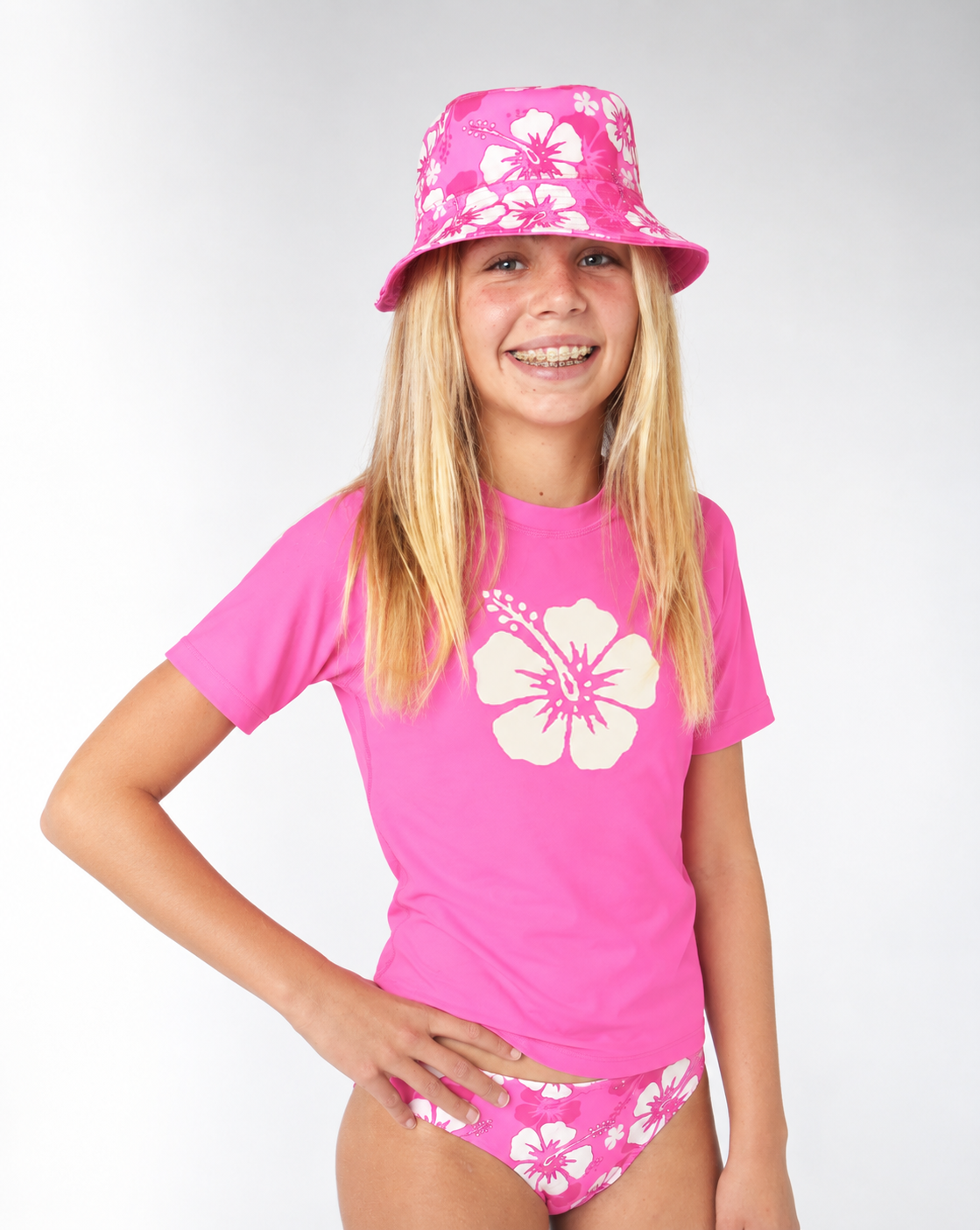 Girls Ikon Rashie Short Sleeve - Pink