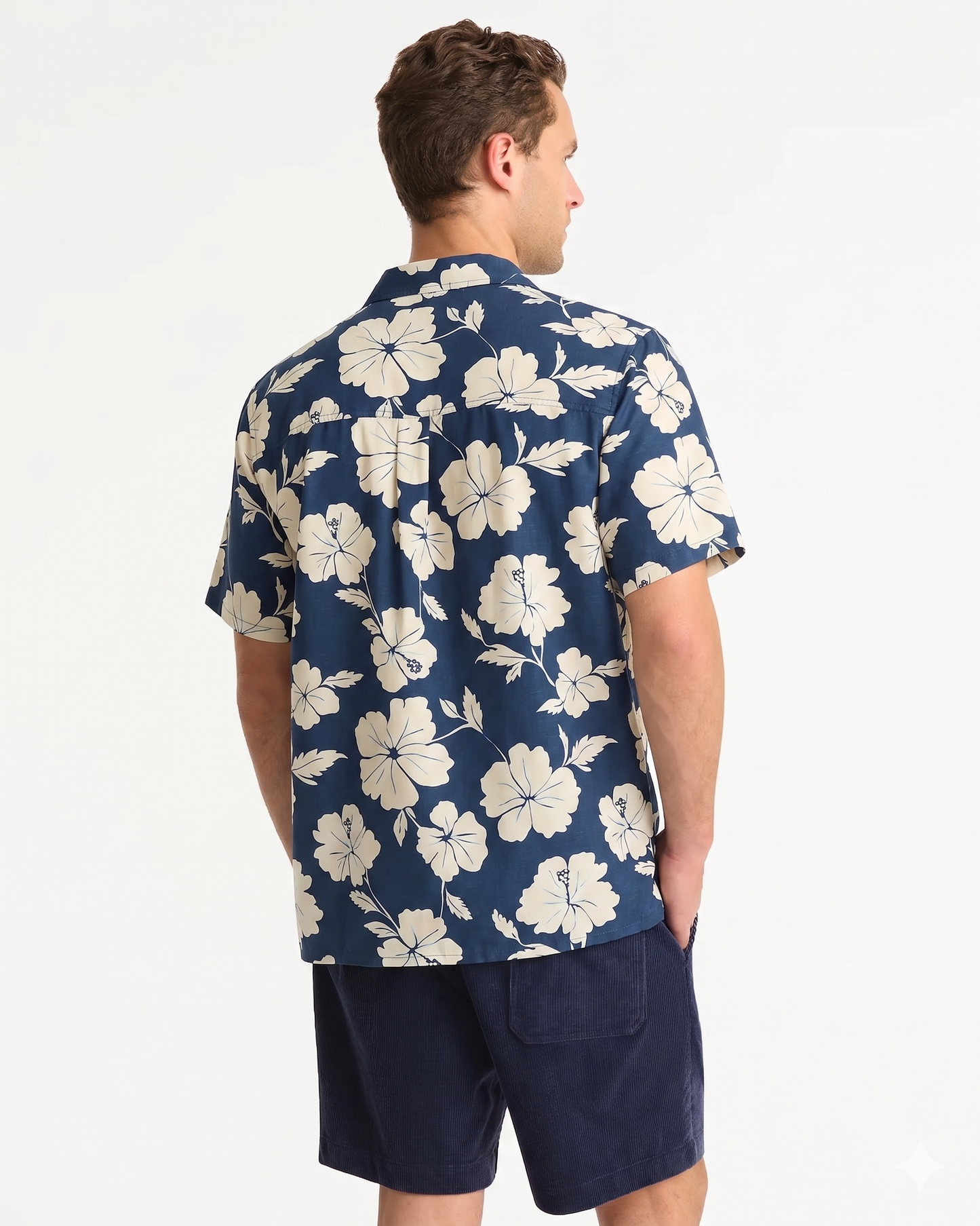 Aloha Shirt - Dalton Navy Stone