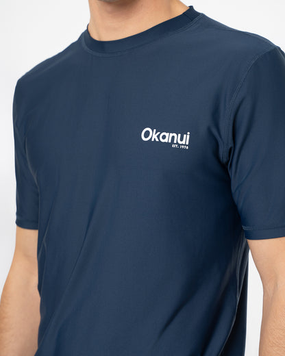 Mens Allday Rashie Short Sleeve - Navy