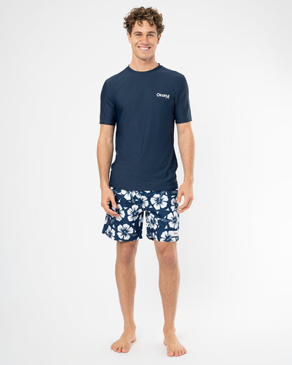 Mens Allday Rashie Short Sleeve - Navy