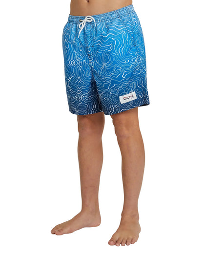 Boys - Swim Short - Mapped Waves - Navy