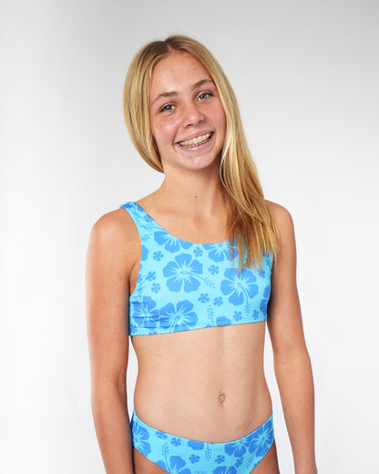 Girls Crop Bikini Set - Malibu Mist