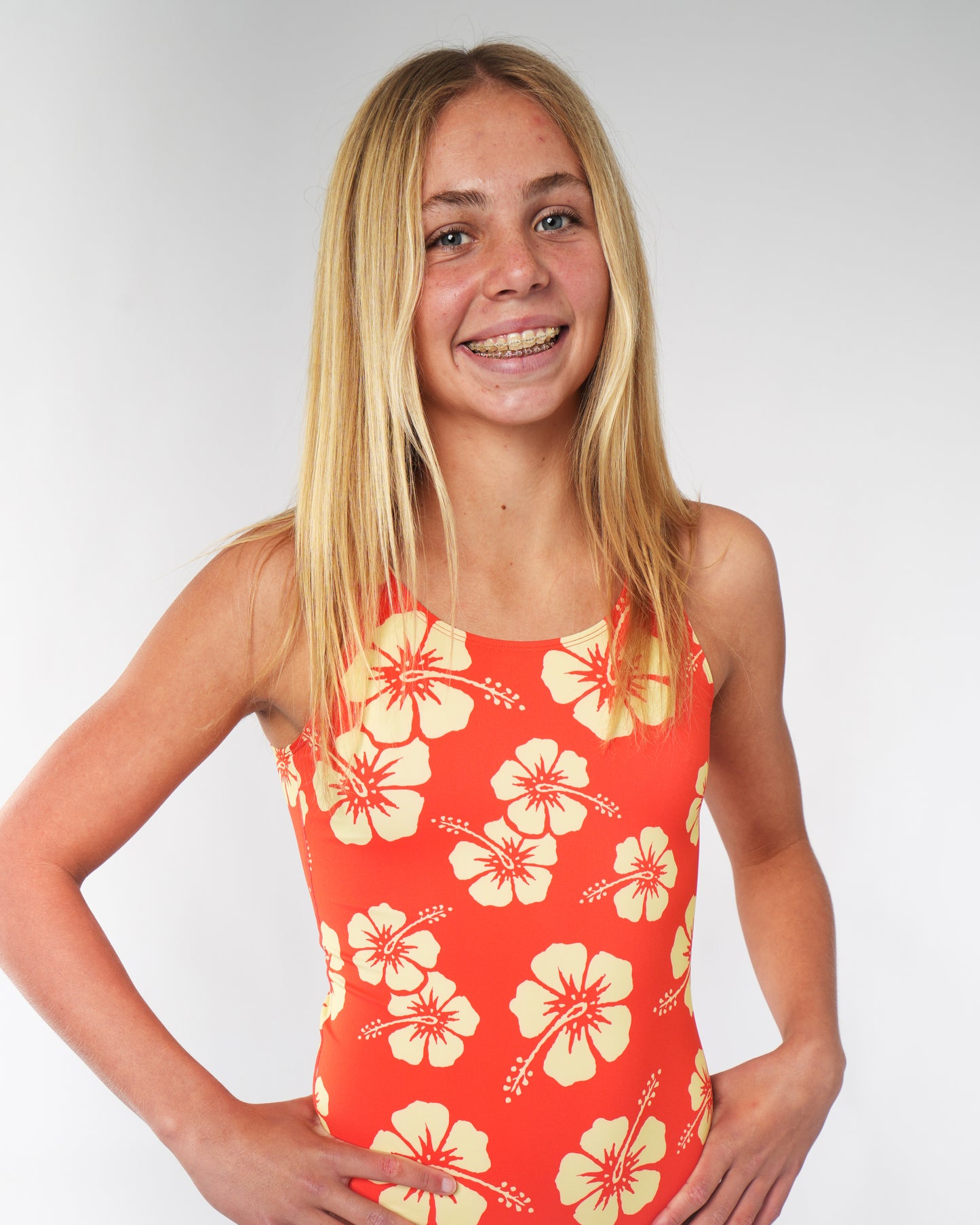 Girls Classic One Piece - Lemon Flame