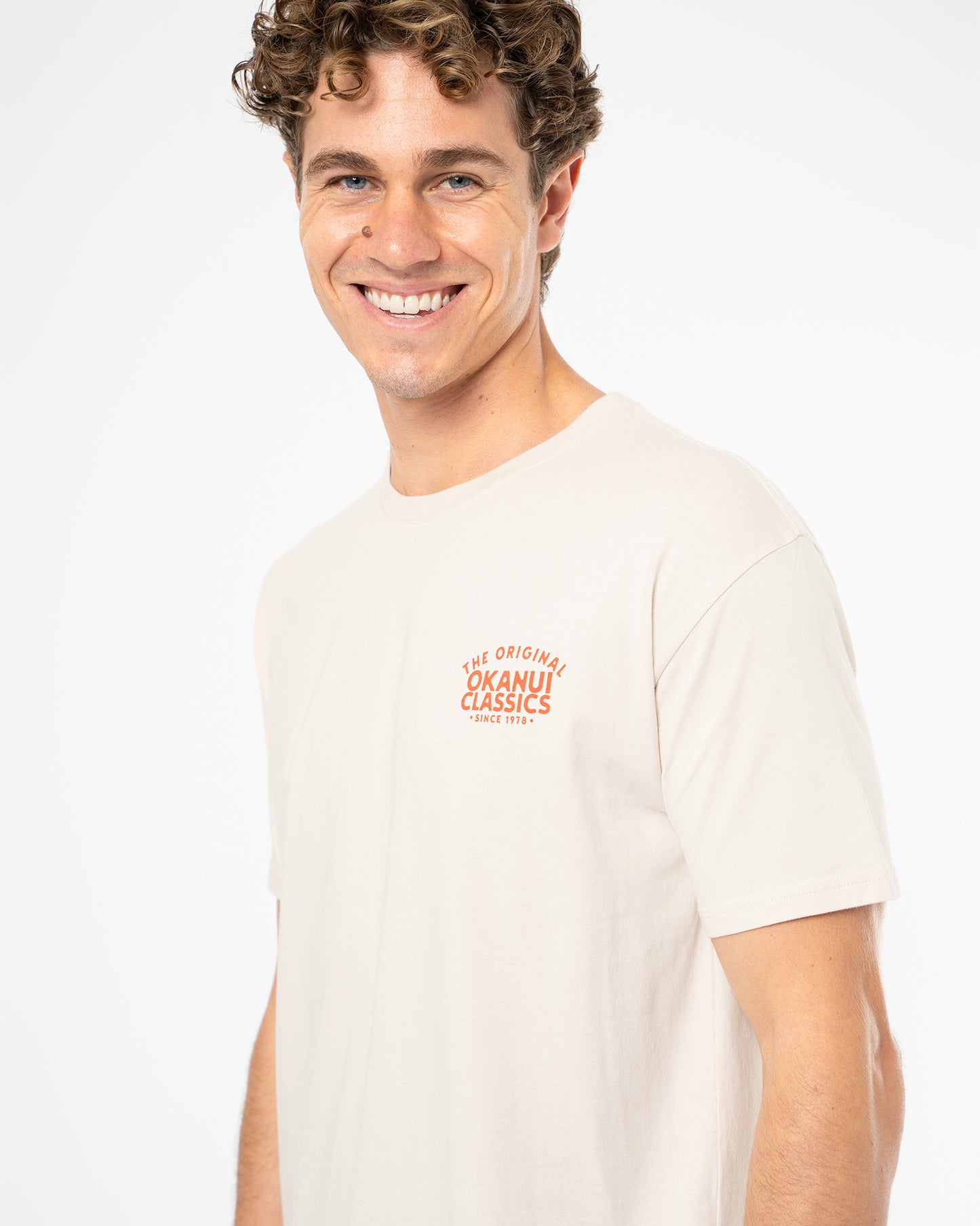 Mens Banner T'Shirt - Stone