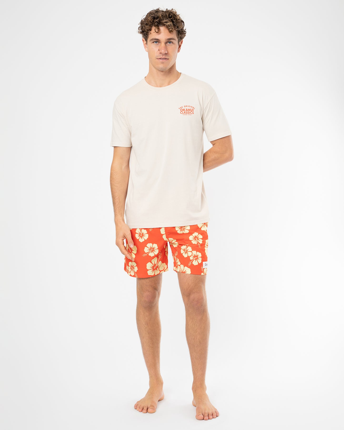 Mens Banner T'Shirt - Stone