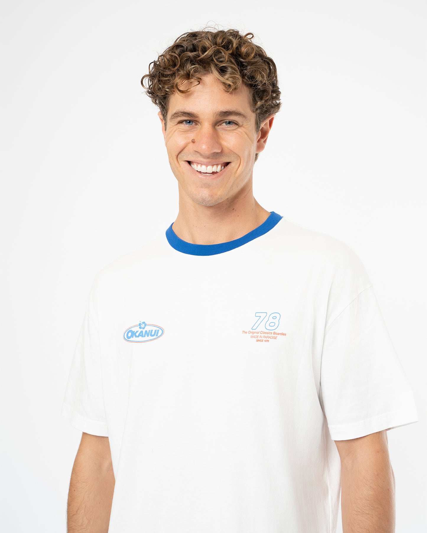Mens  Lookback Boxy T'Shirt - Washed White
