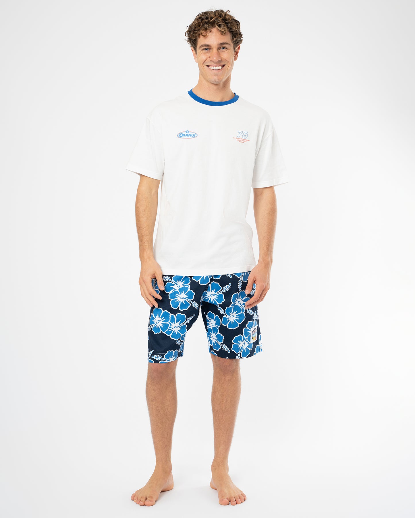 Mens  Lookback Boxy T'Shirt - Washed White