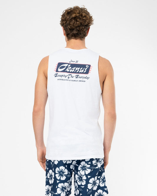 Mens Speedway Tank - White