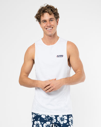 Mens Speedway Tank - White