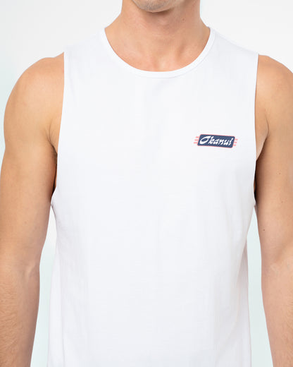 Mens Speedway Tank - White