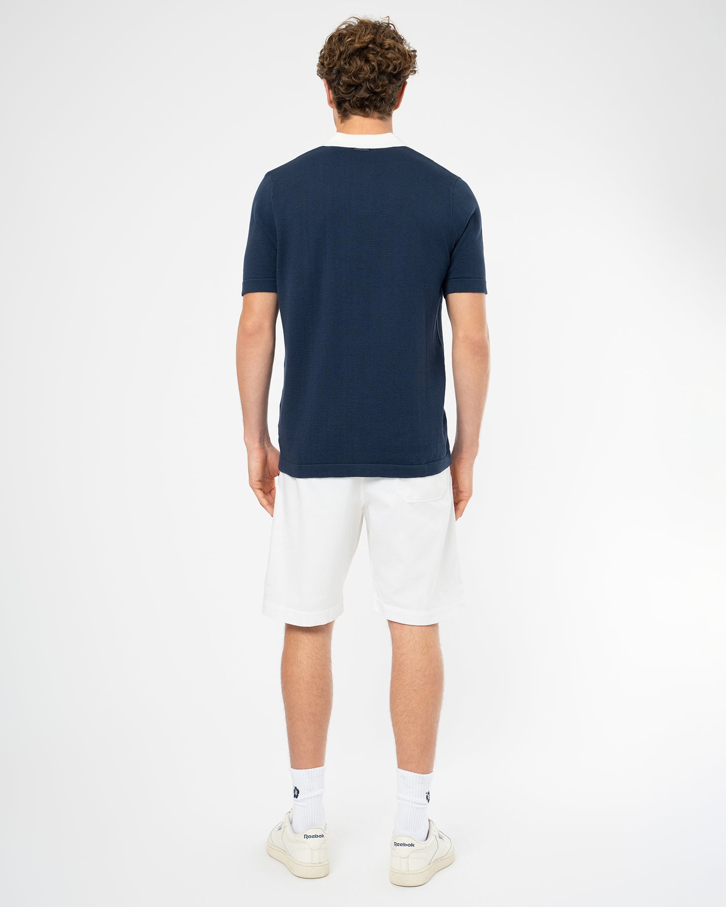 Spencer Knit Top - Navy White