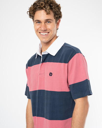 Sideline Polo - Navy Rose