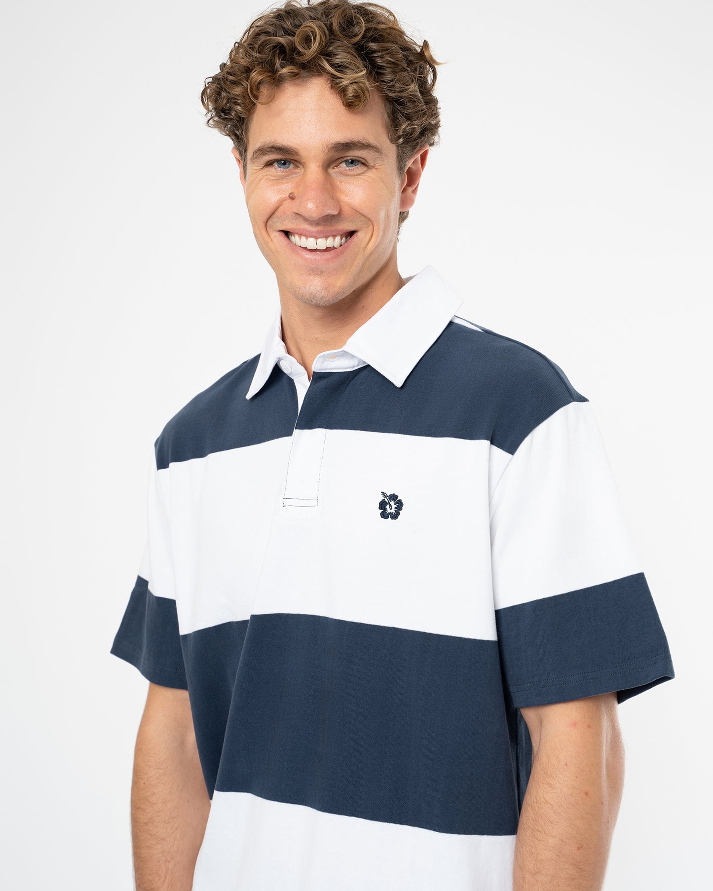 Sideline Polo - Navy White