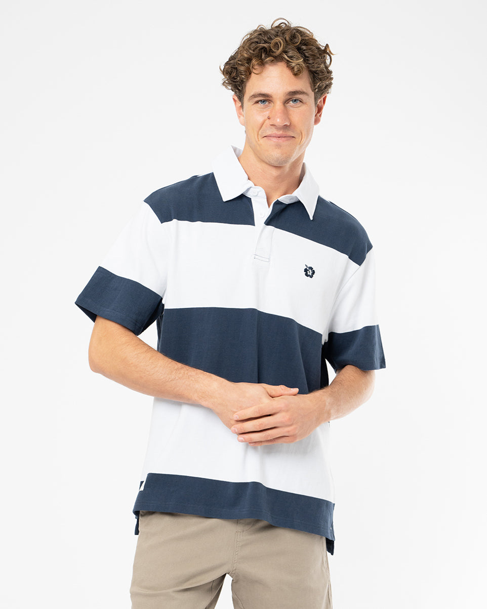 Sideline Polo - Navy White