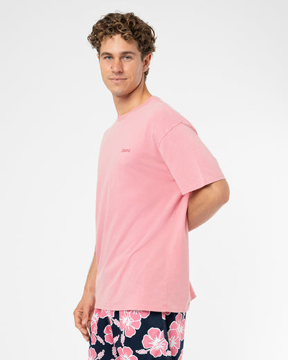 Mens Staple Boxy T'Shirt - Washed Rose