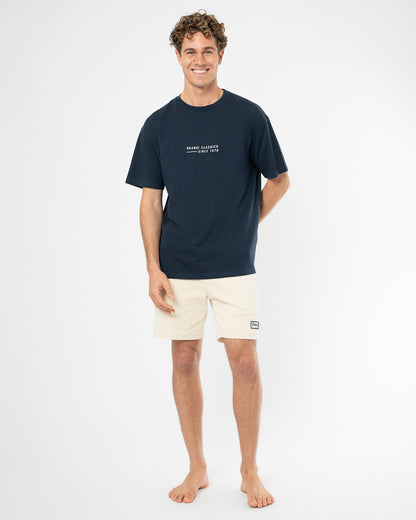 Mens Stitched Boxy T'Shirt - Navy