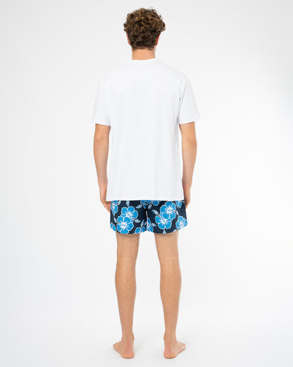 Mens Classic Boxer Short - Way Back When Navy Sea White