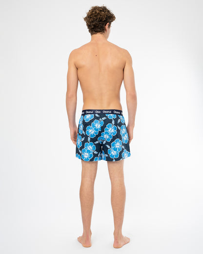 Mens Classic Boxer Short - Way Back When Navy Sea White