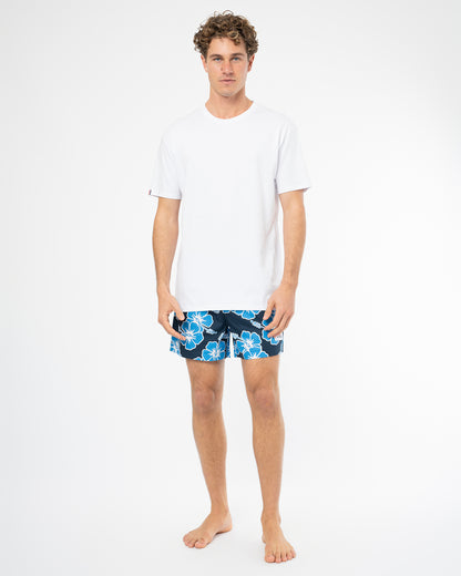 Mens Classic Boxer Short - Way Back When Navy Sea White