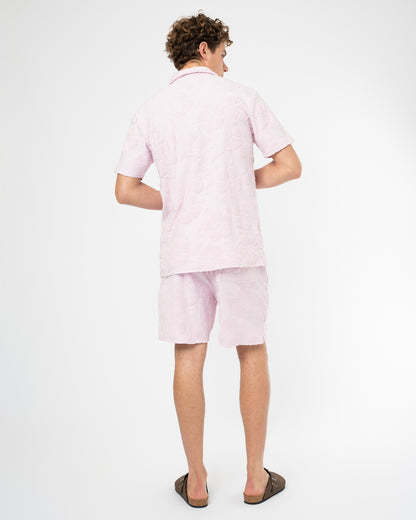 Mens Weekend Terry Shirt - Hibiscus Pale Pink