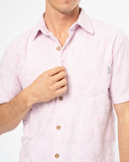 Mens Weekend Terry Shirt - Hibiscus Pale Pink