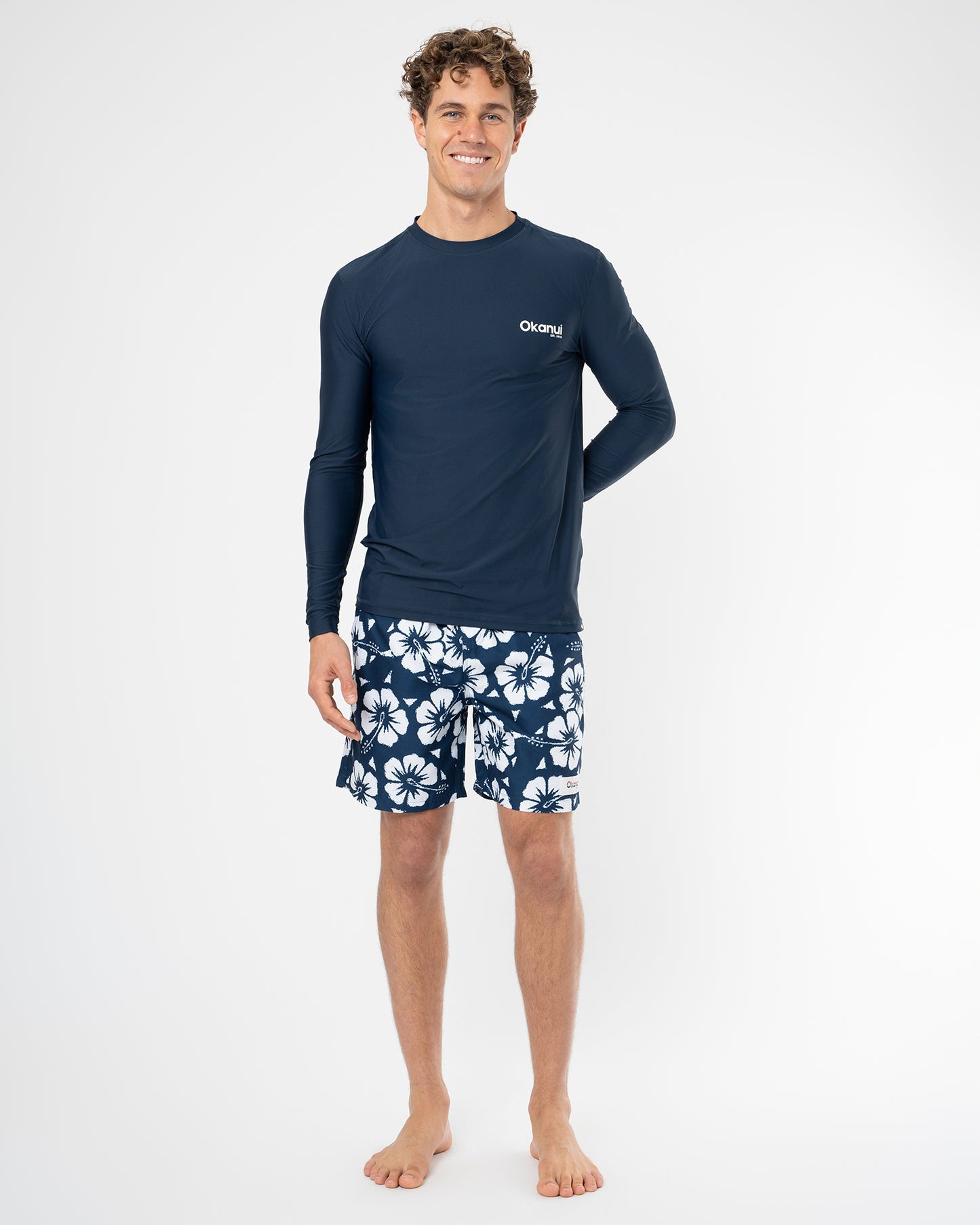 Mens Allday Rashie Long Sleeve - Navy