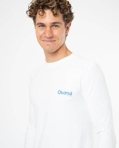 Mens Allday Rashie Long Sleeve - White