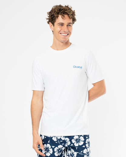 Mens Allday Rashie Short Sleeve - White