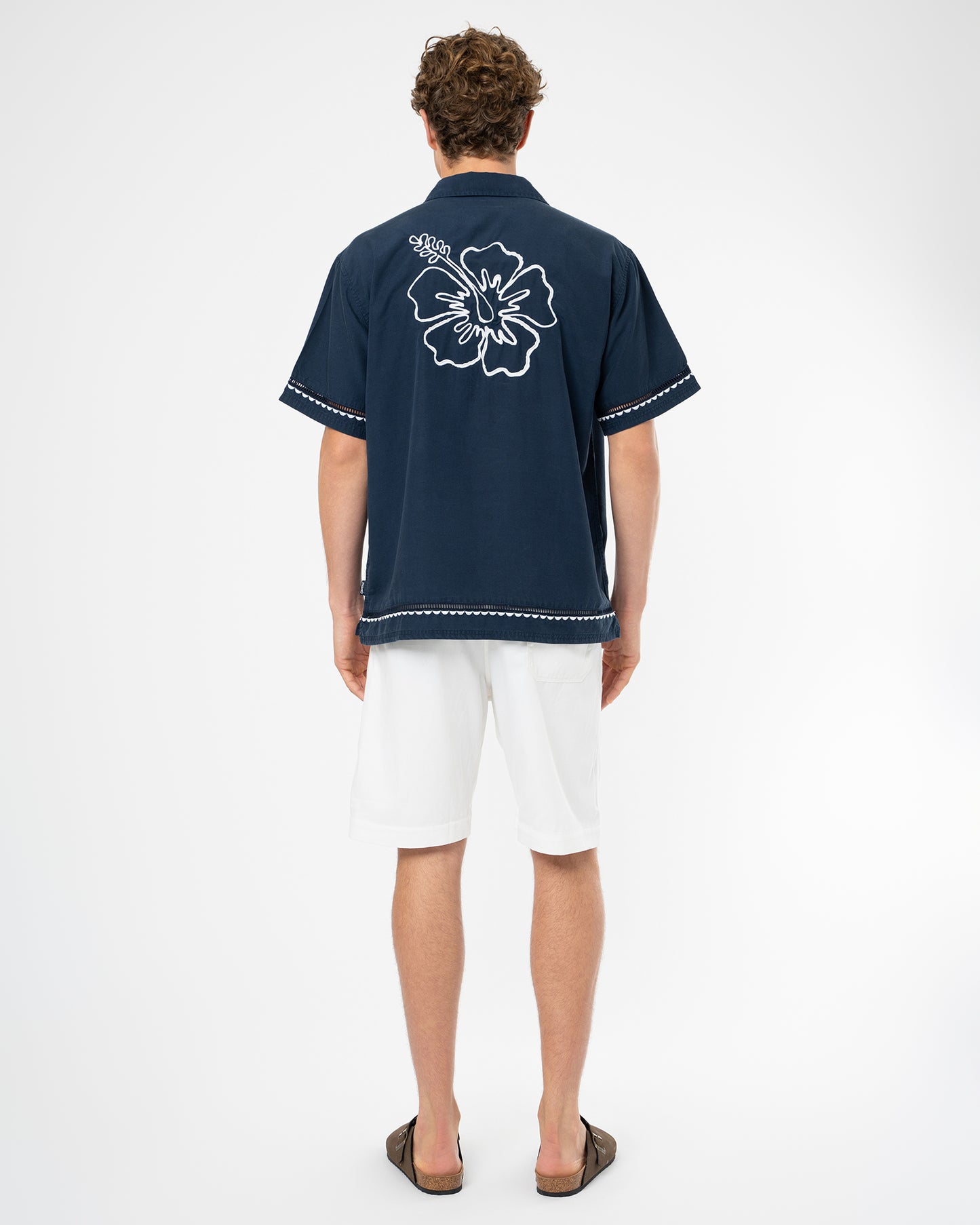Mens Bloom SS Shirt - Navy