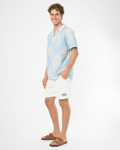 Jungle Aloha Shirt - Ice Natural