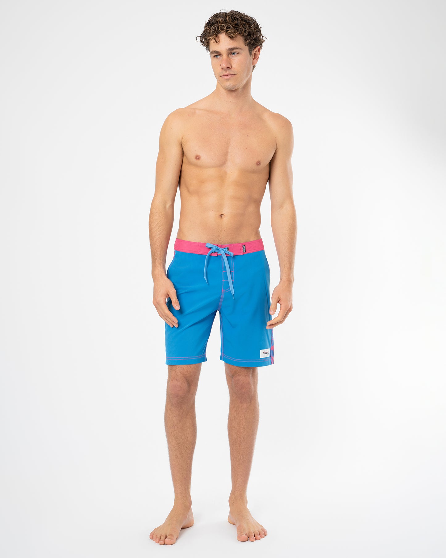 Mens Sidewinder Boardrider Boardshort  - Way Back When Blue Pink