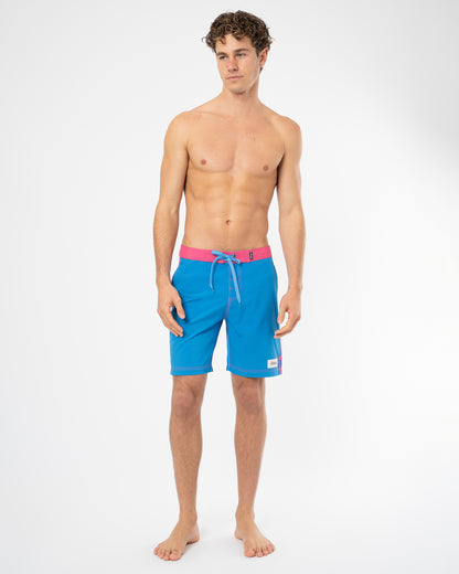 Mens Sidewinder Boardrider Boardshort  - Way Back When Blue Pink