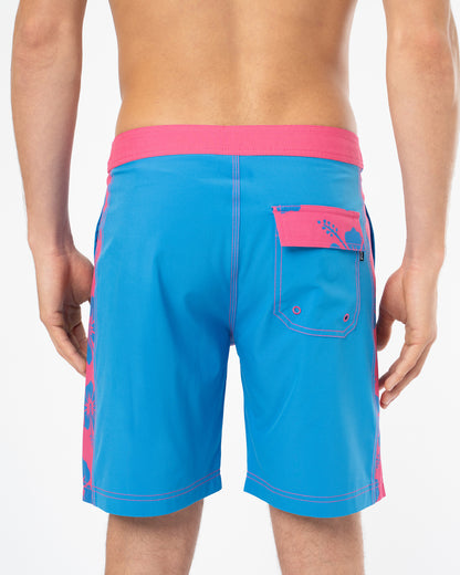 Mens Sidewinder Boardrider Boardshort  - Way Back When Blue Pink
