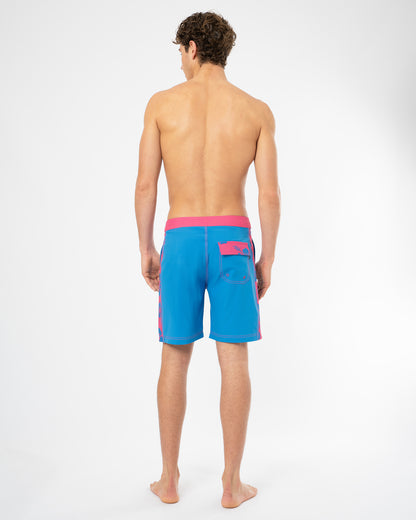 Mens Sidewinder Boardrider Boardshort  - Way Back When Blue Pink