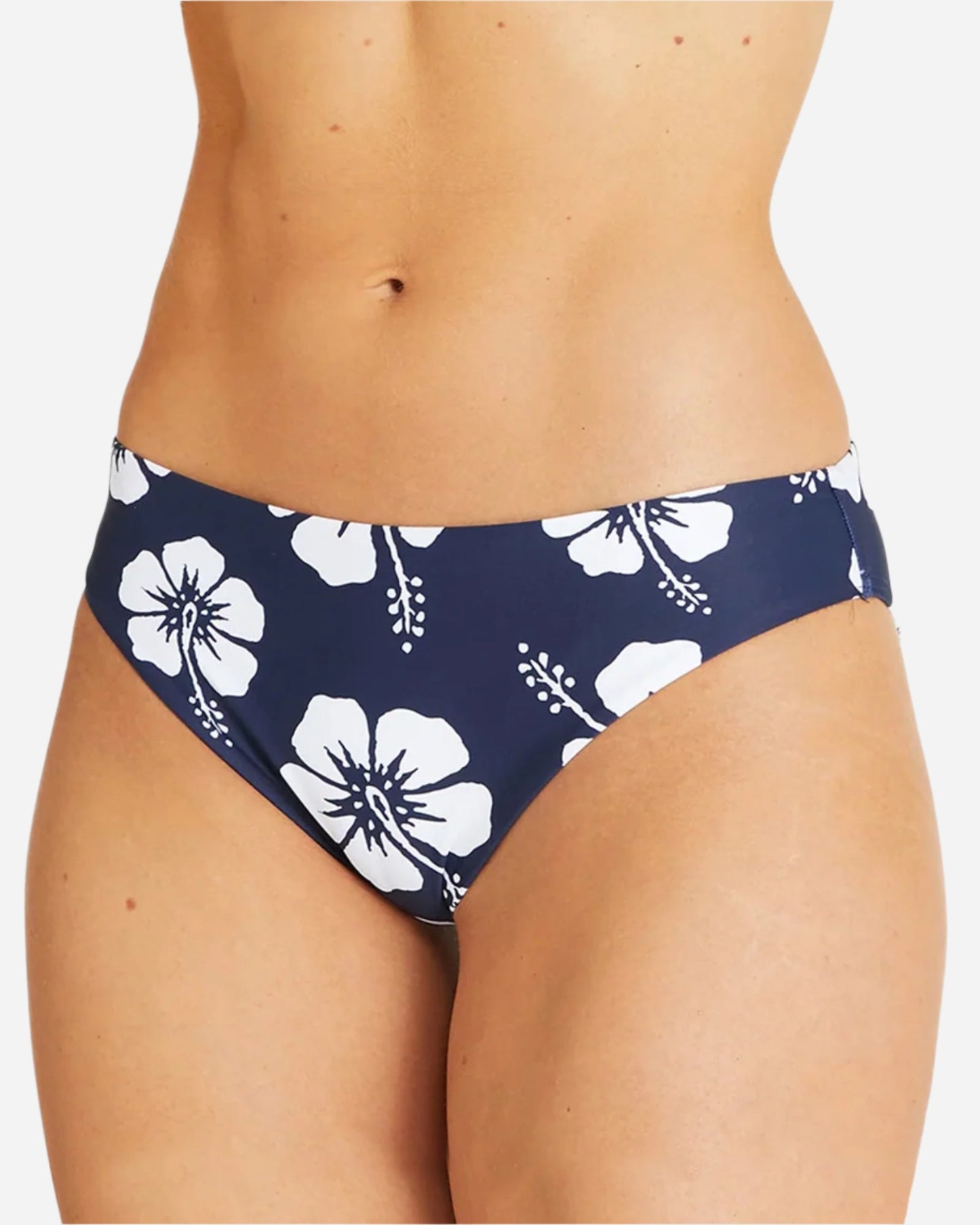 Womens - Swim Bottom - Regular Brief Bikini - Hibiscus Navy