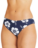 Womens - Swim Bottom - Regular Brief Bikini - Hibiscus Navy