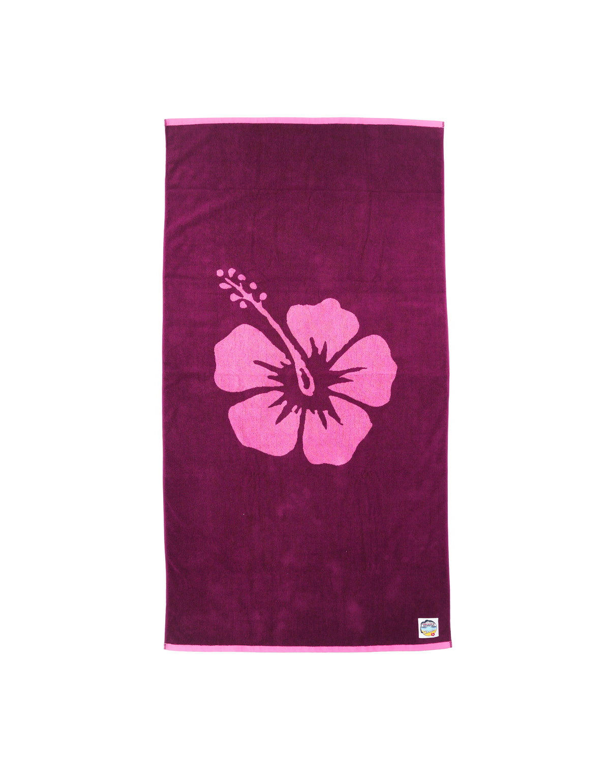 Hibiscus Beach Towel - Berry Lilac