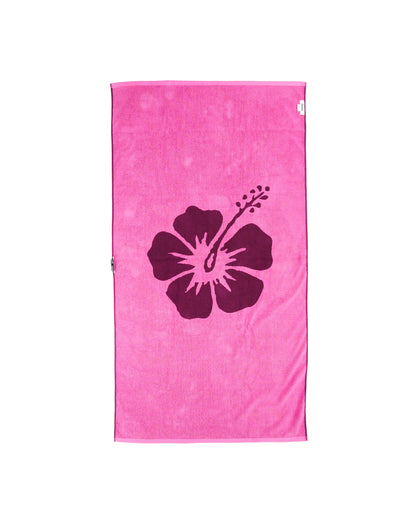 Hibiscus Beach Towel - Berry Lilac