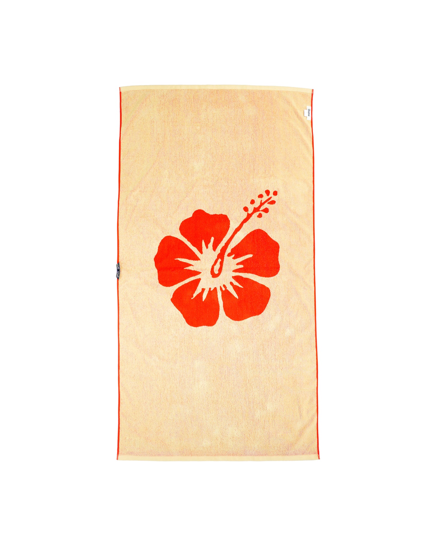 Hibiscus Beach Towel - Flame Lemon