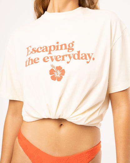 Boyfriend Escape T'Shirt - Butter Cream