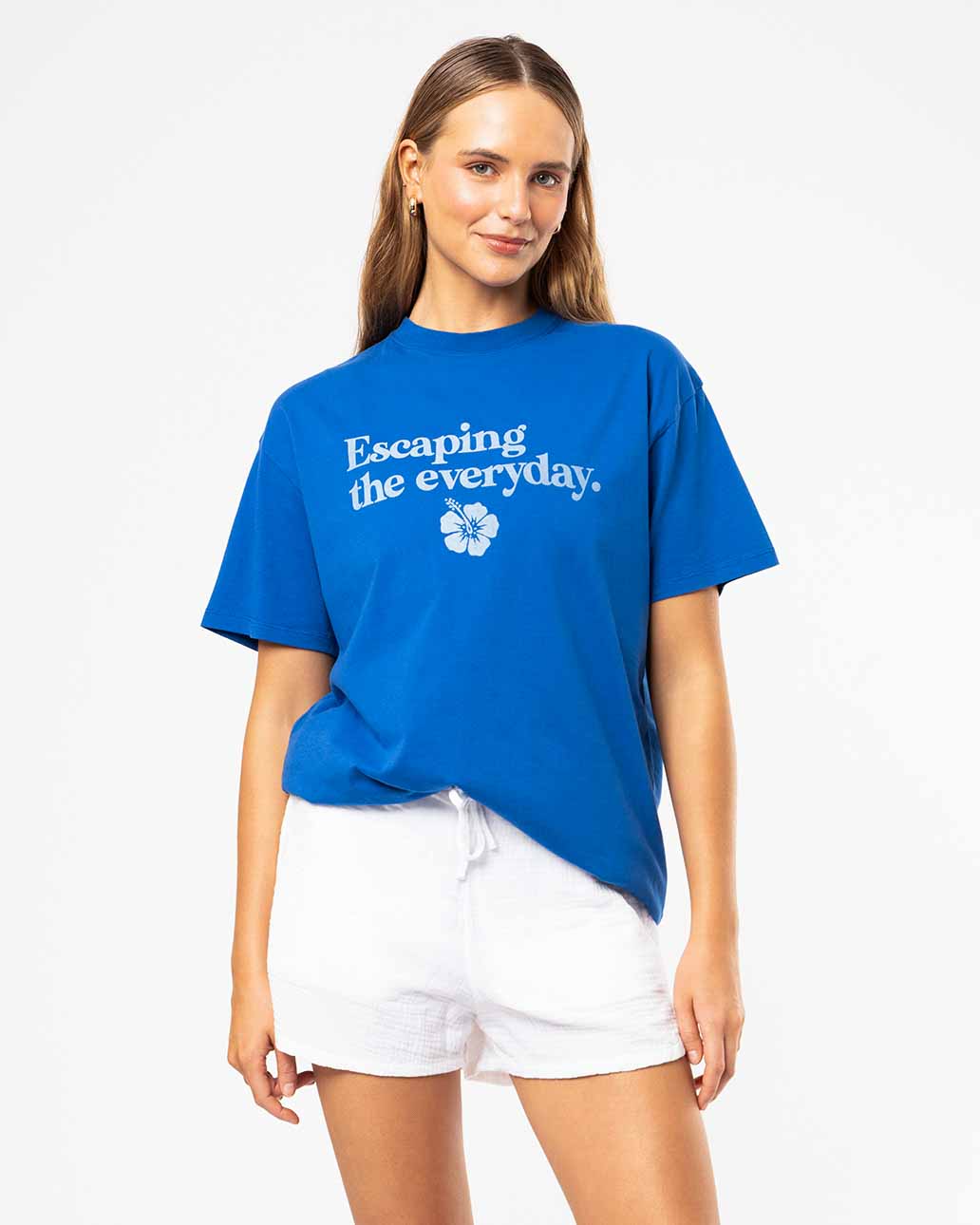 Boyfriend Escape T'Shirt - Malibu Blue