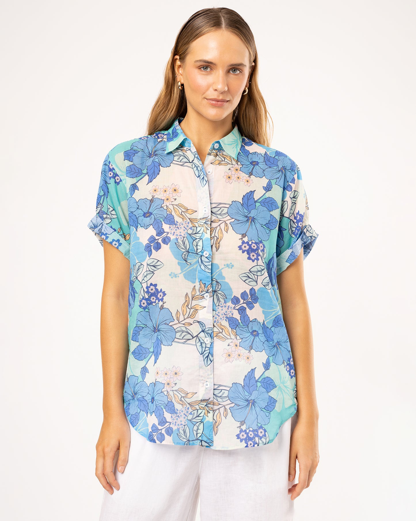 Dahlia SS Shirt - Malibu Fields