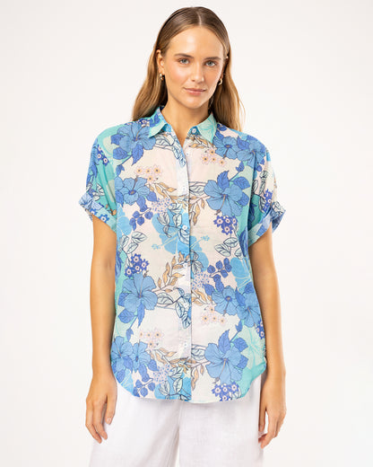 Dahlia SS Shirt - Malibu Fields